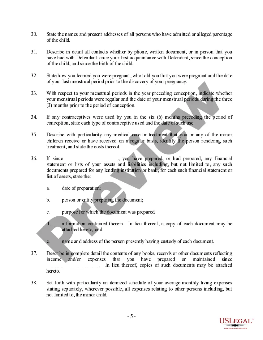 Get Discovery - Interrogatories - Child Custody Preview Discovery - Interrogatories - Child Custody