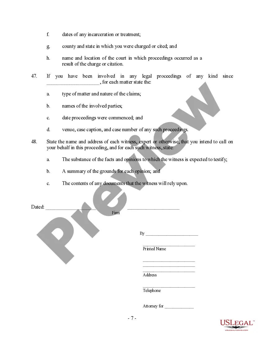 Get Discovery - Interrogatories - Child Custody Preview Discovery - Interrogatories - Child Custody