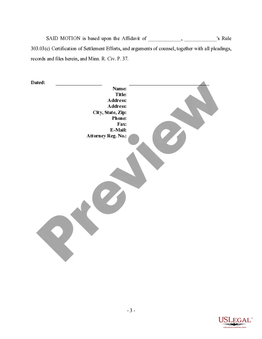 Preview Notice of Motion and Motion to Compel Discovery