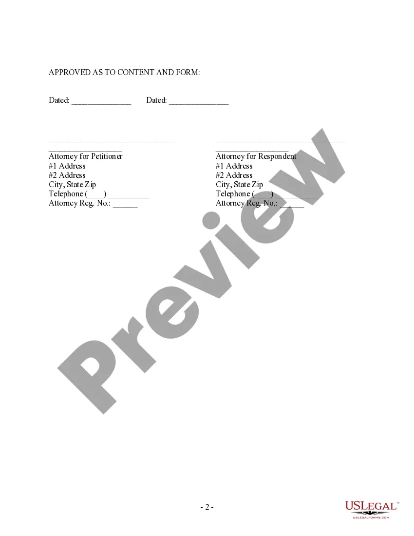 Preview Final Judgment of Divorce