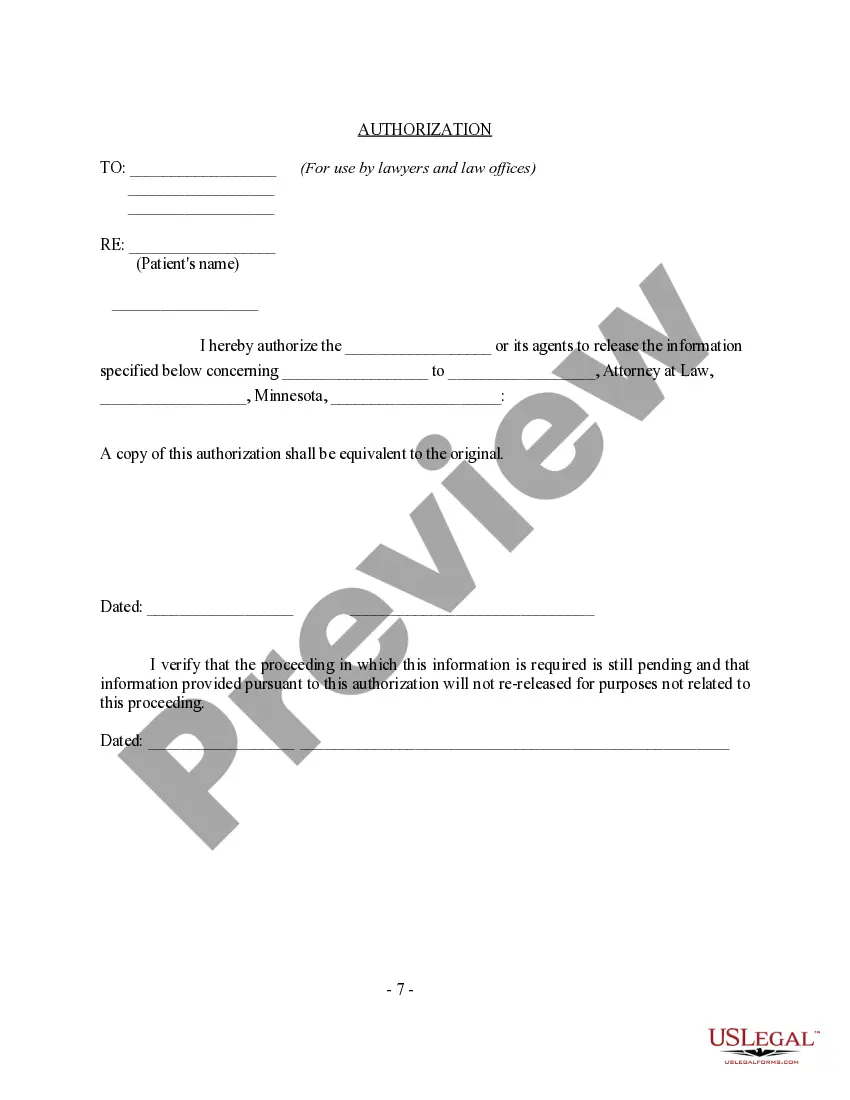 Preview Authorization to Release Treatment Records, Reports, and Information