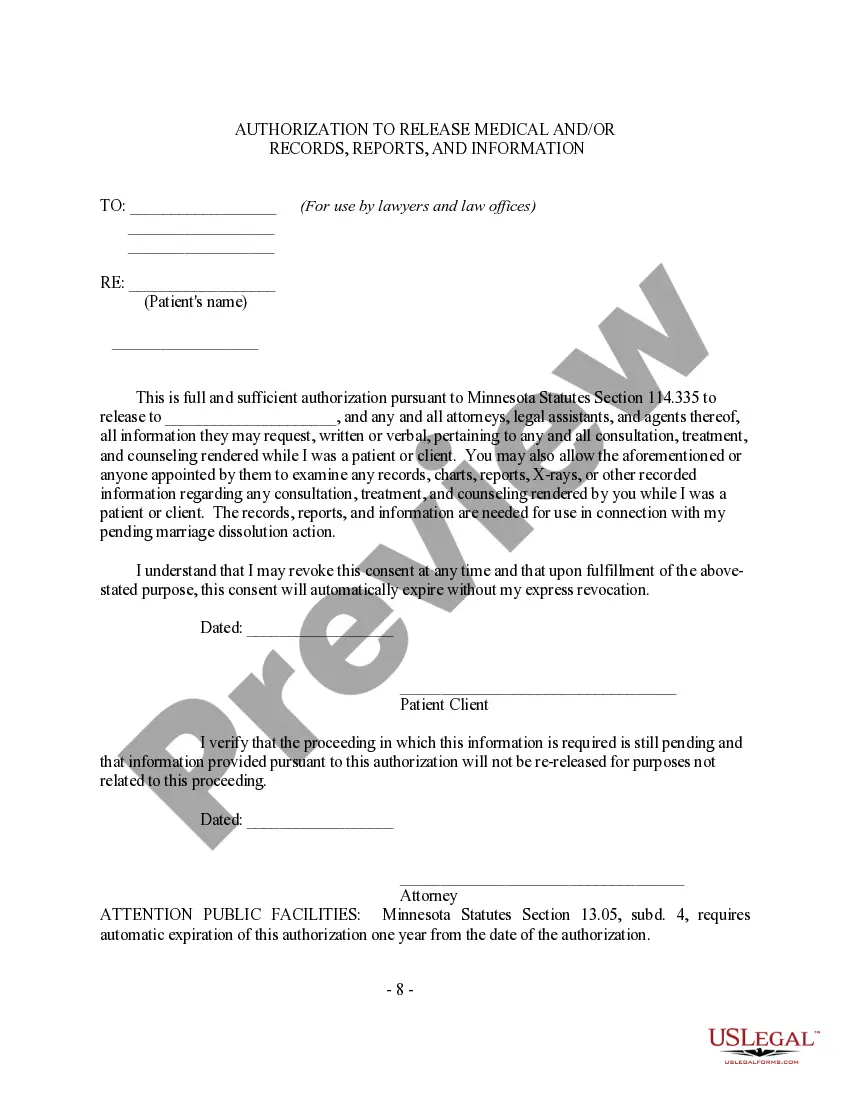 Preview Authorization to Release Treatment Records, Reports, and Information