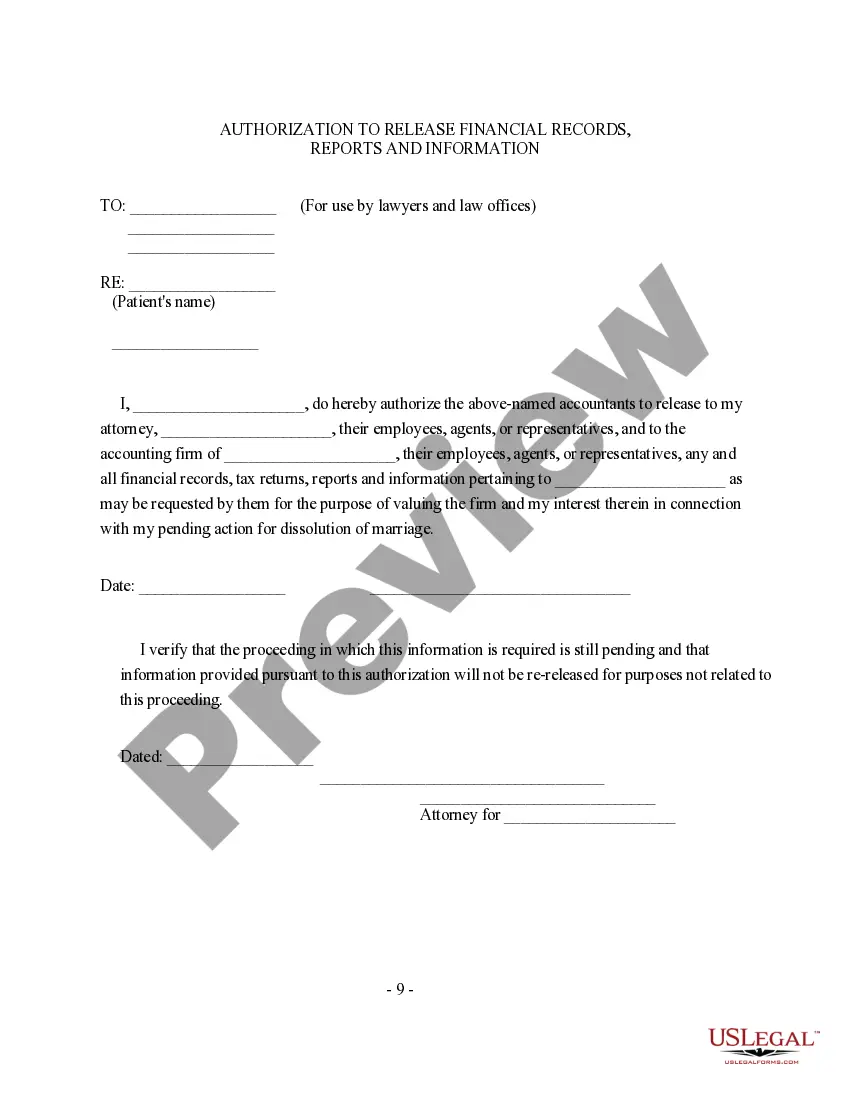 Preview Authorization to Release Treatment Records, Reports, and Information