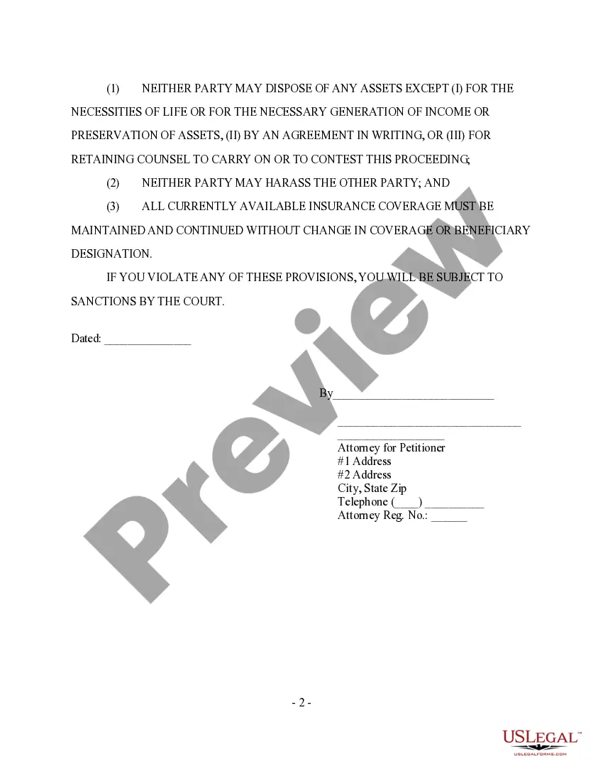 Preview Summons - for service by alternative means