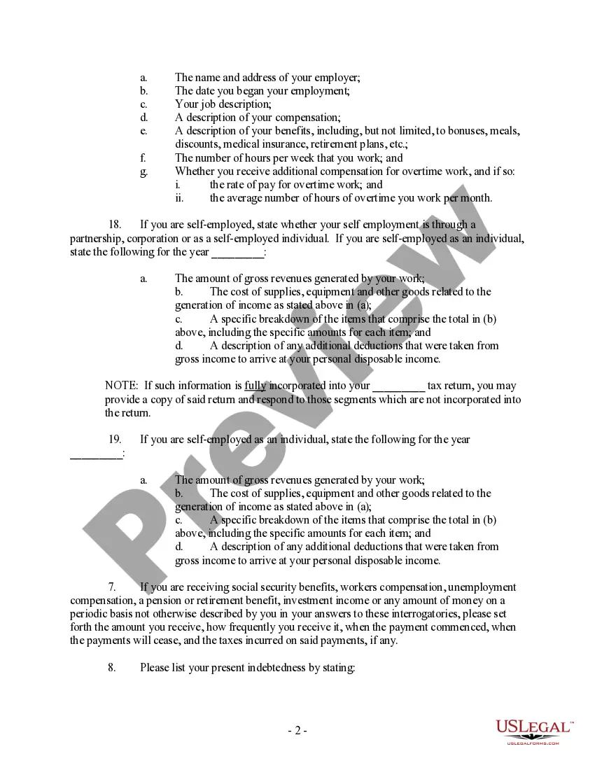 Preview Discovery - Paternity Interrogatories