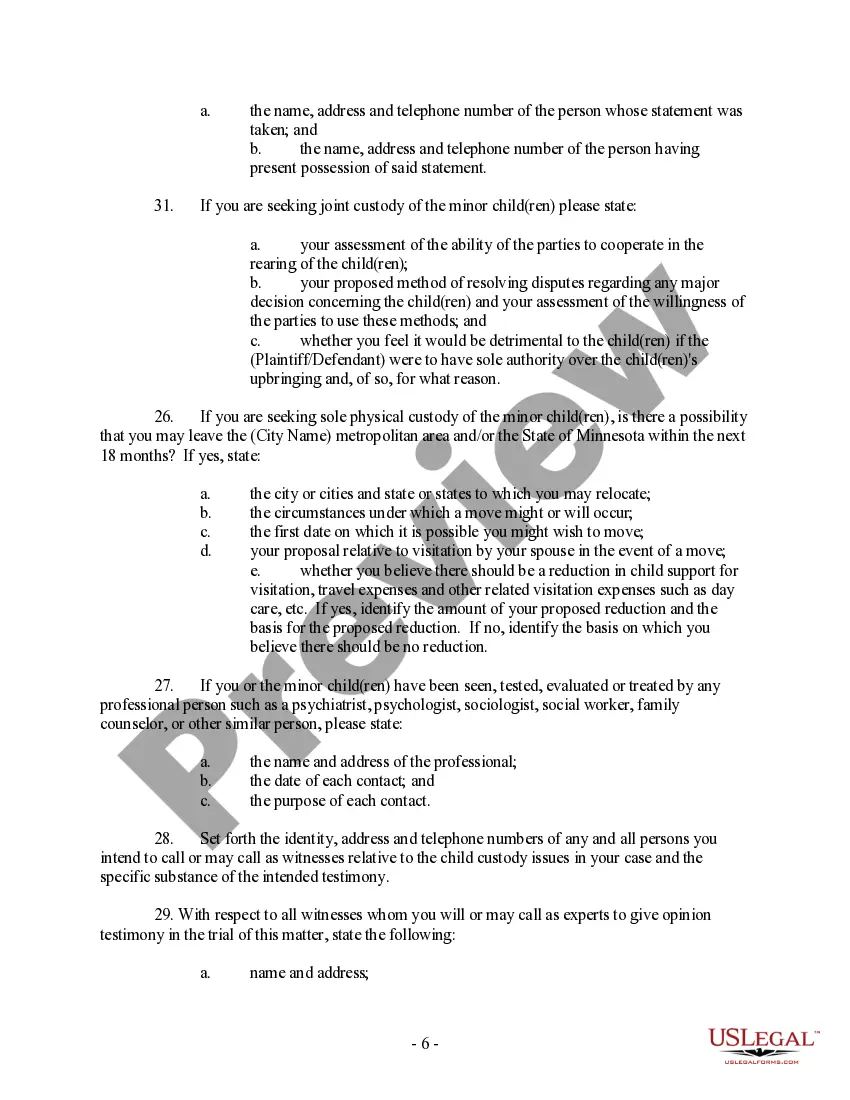 Preview Discovery - Paternity Interrogatories