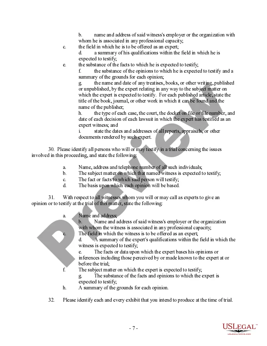 Preview Discovery - Paternity Interrogatories