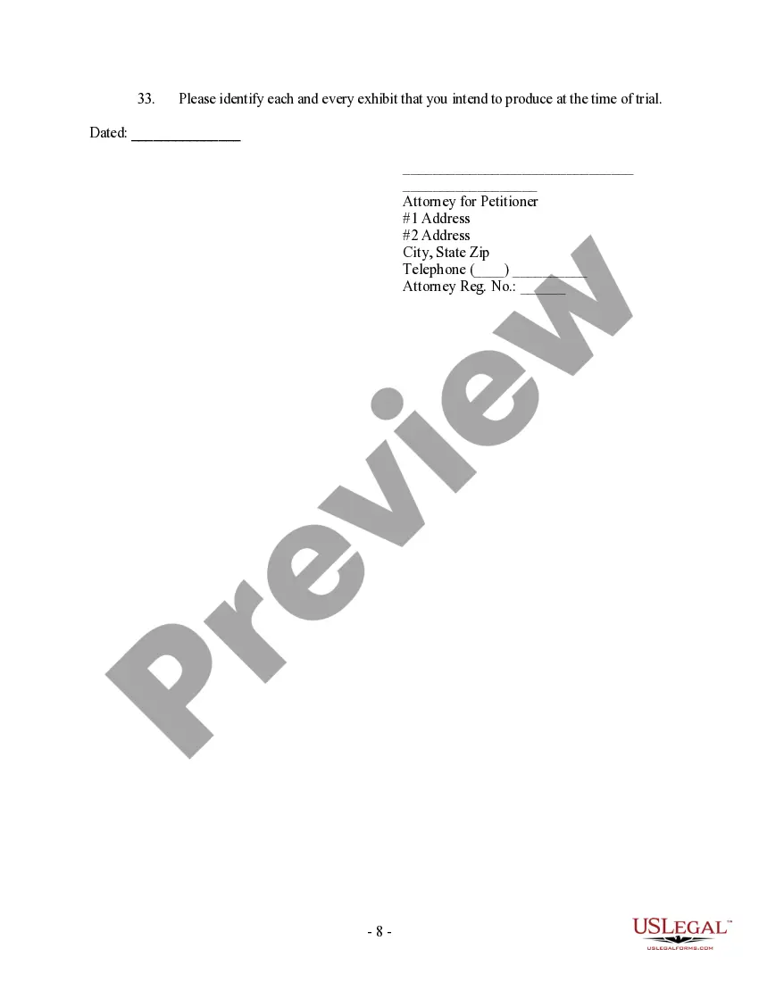 Preview Discovery - Paternity Interrogatories