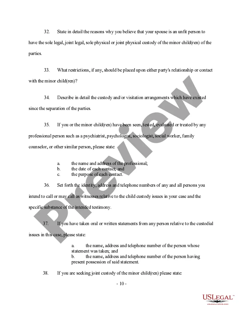 Get Discovery - Interrogatories - Real or Personal Property and Child Custody Preview Discovery - Interrogatories - Real or Personal Property and Child Custody