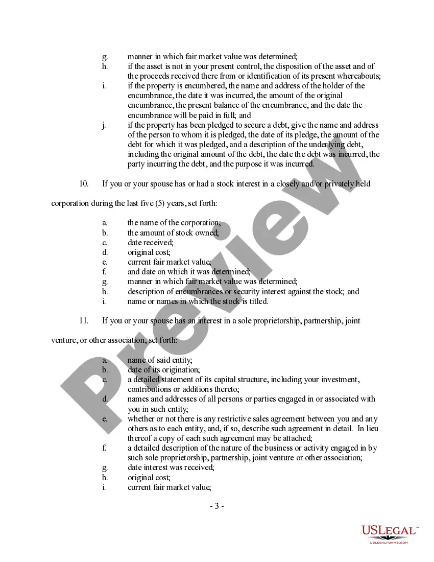 Get Discovery - Interrogatories - Real or Personal Property and Child Custody Preview Discovery - Interrogatories - Real or Personal Property and Child Custody