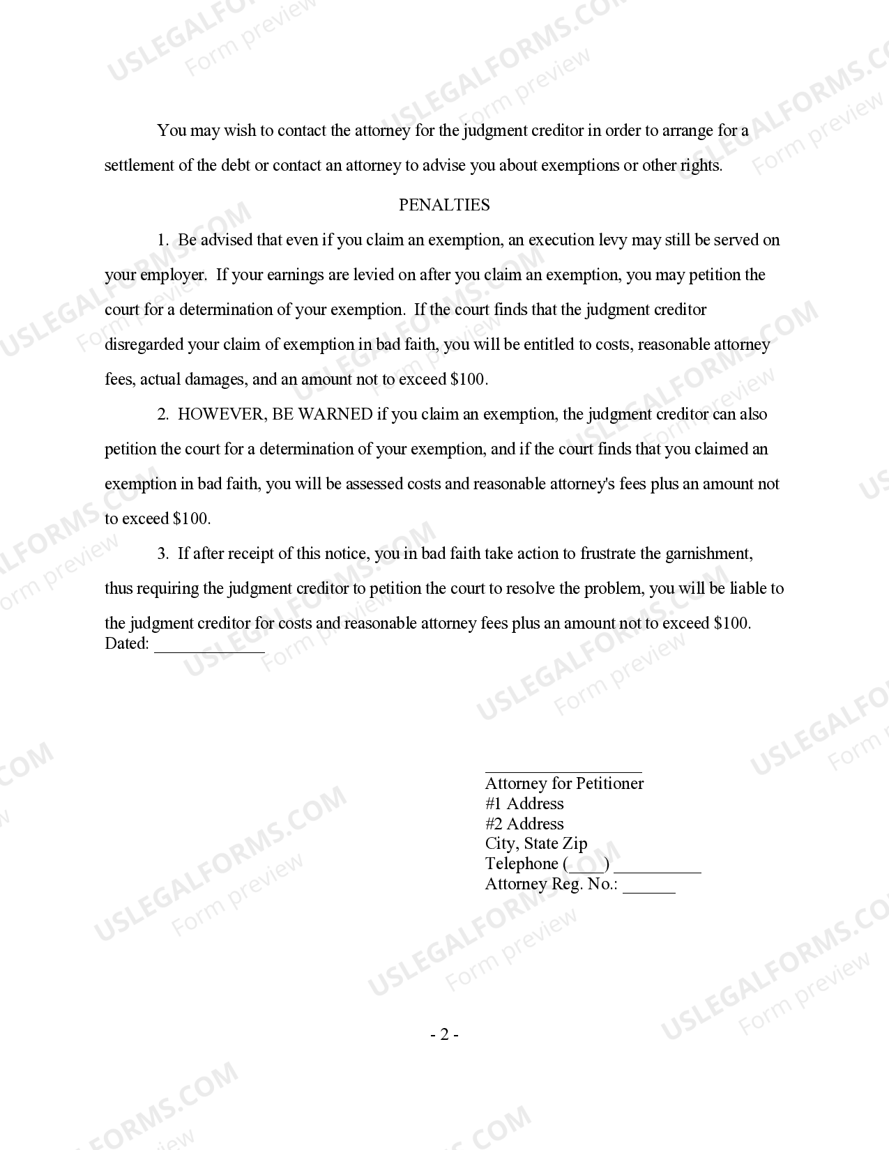 Minnesota Notice to Garnishee of Intent to Levy Earnings Mn Wage Levy