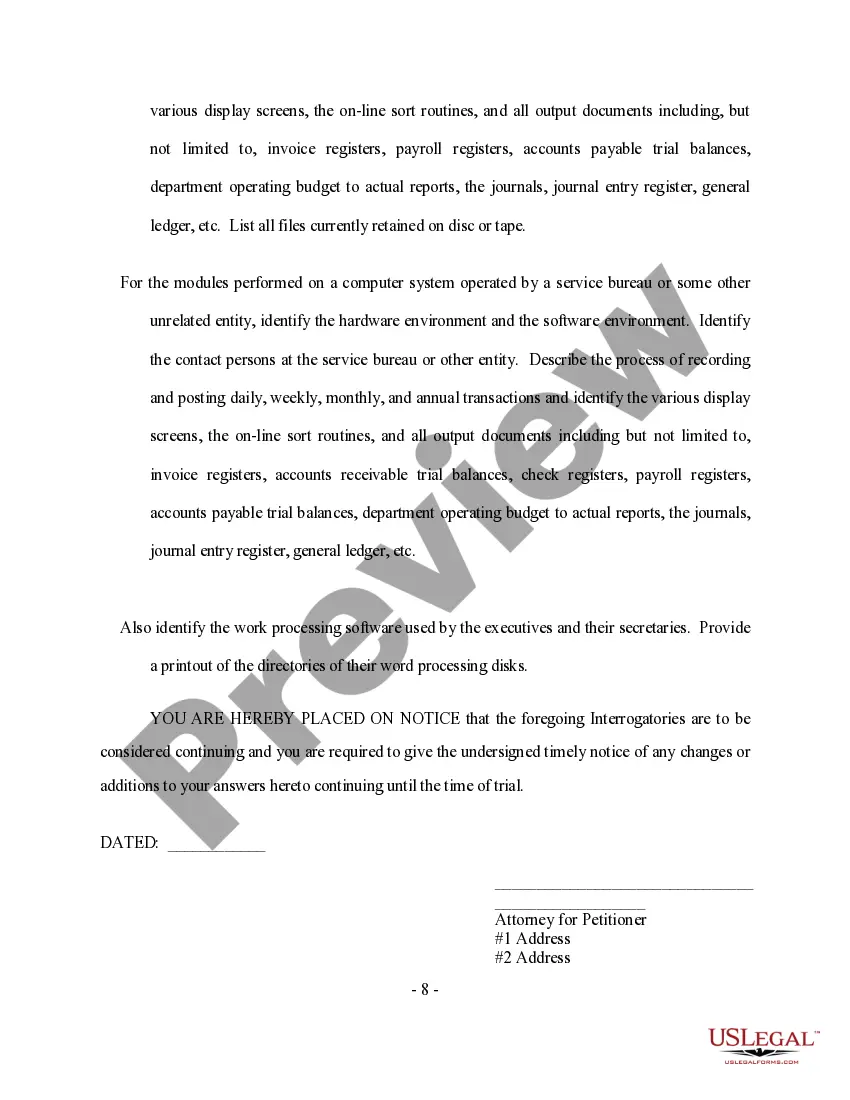 Preview Discovery - Petitioner's First Set of Interrogatories to Respondent