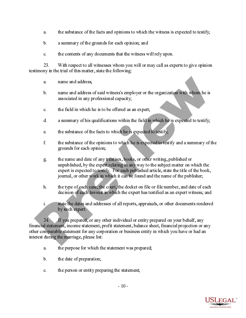 Get Interrogatories Preview Interrogatories