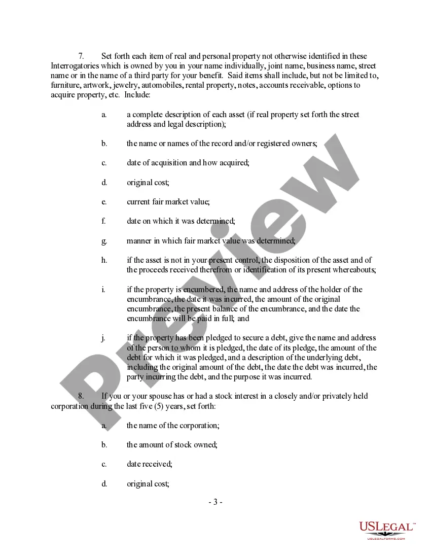 Get Interrogatories Preview Interrogatories