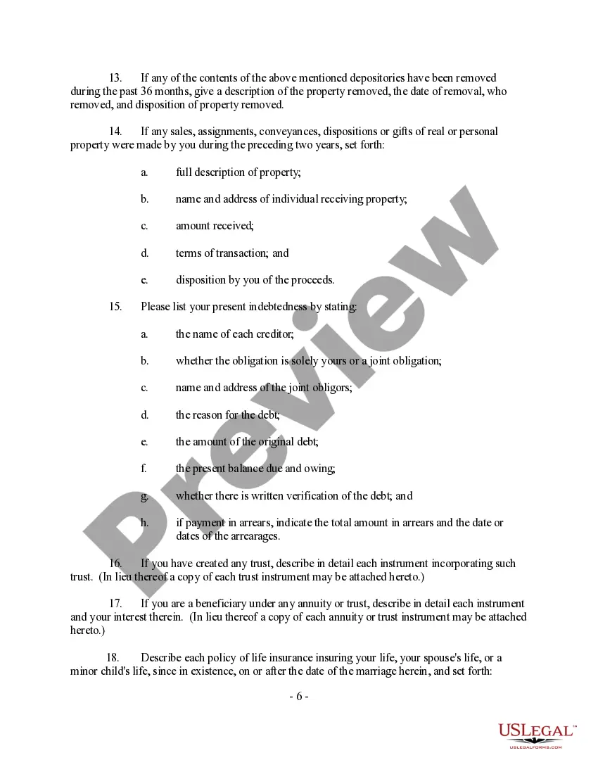 Get Interrogatories Preview Interrogatories