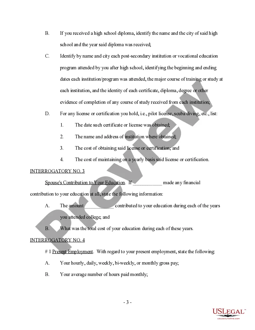 Get Discovery - First Set of Interrogatories to Petitioner - or Respondent Preview Discovery - First Set of Interrogatories to Petitioner - or Respondent