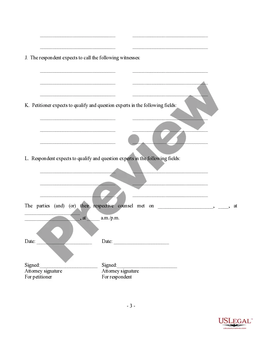 Preview Joint Disposition Conference Report regarding Dissolution