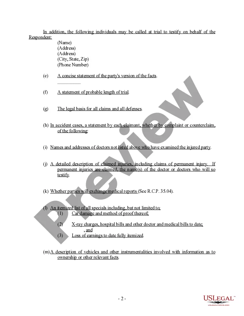 Preview Respondent's Statement of Case