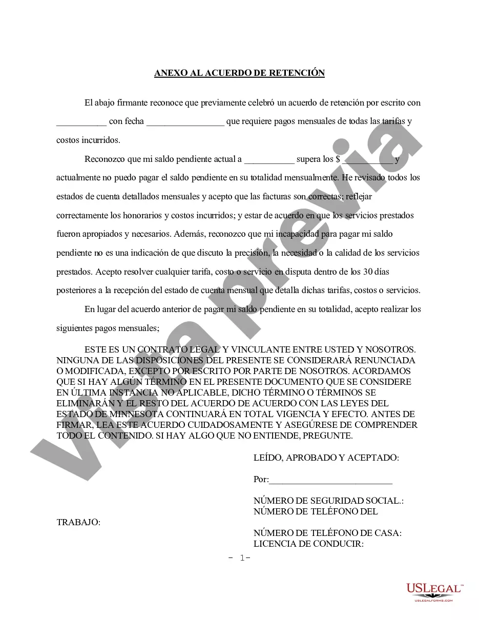 Preview Reestructuración de Pagos Mensuales por Contrato de Retención Vencida