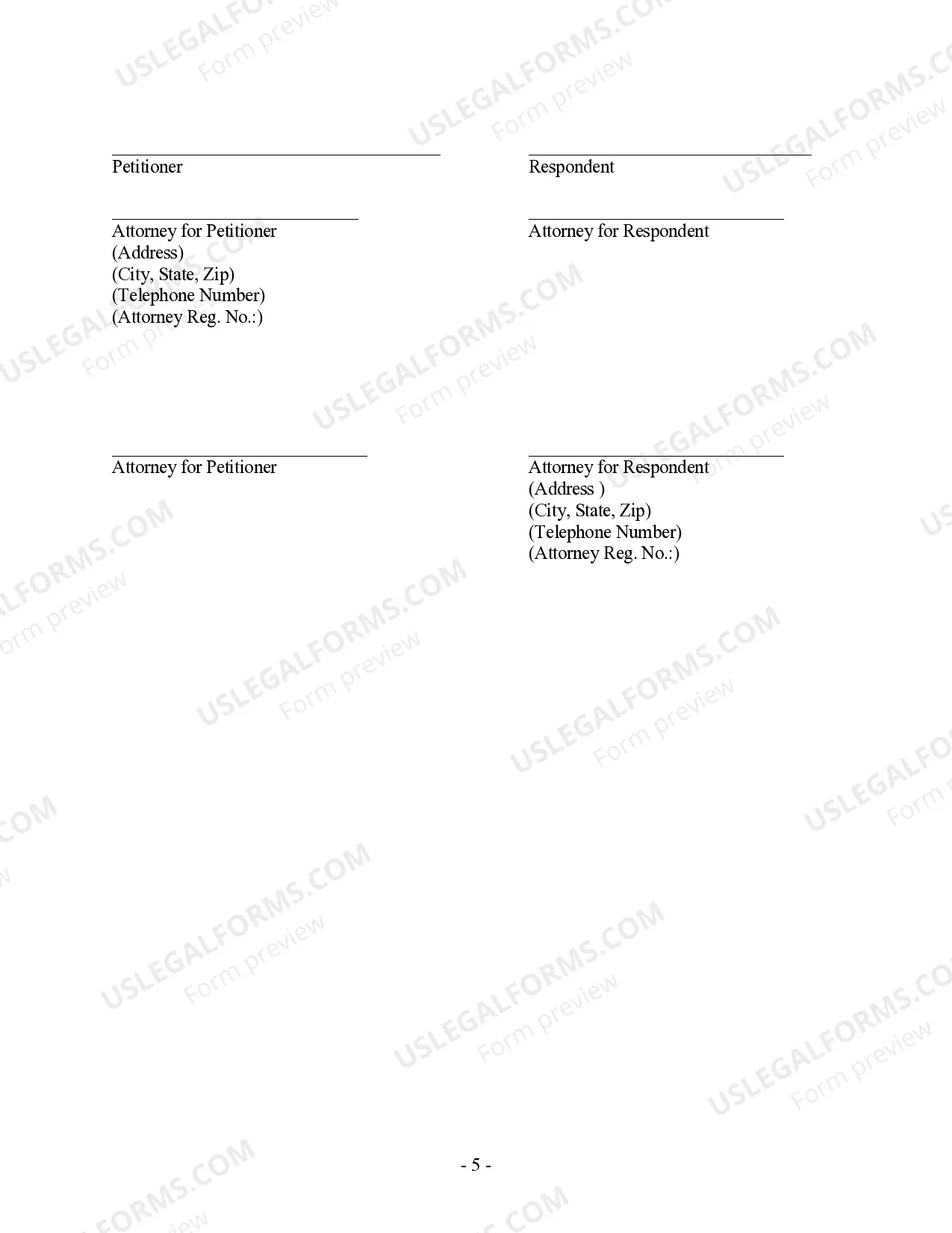 Preview Marriage Termination Agreement