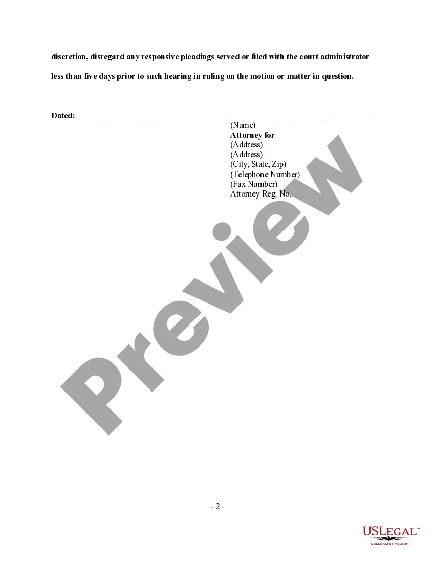 Get Notice of Motion for Temporary Relief Preview Notice of Motion for Temporary Relief