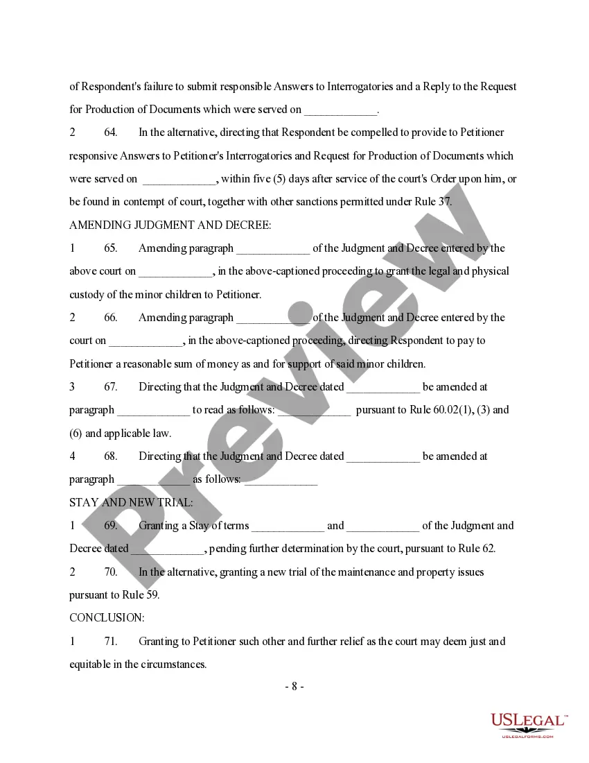 Preview General Denial and Dismissal