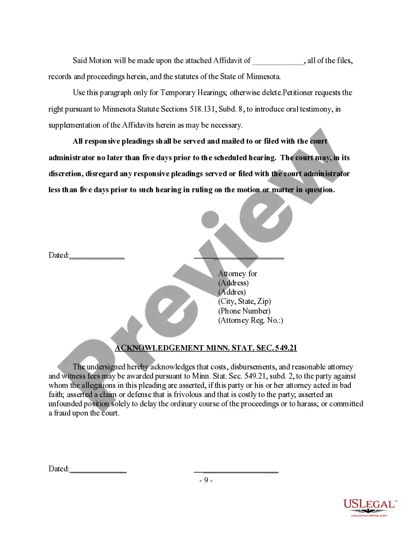 Preview General Denial and Dismissal