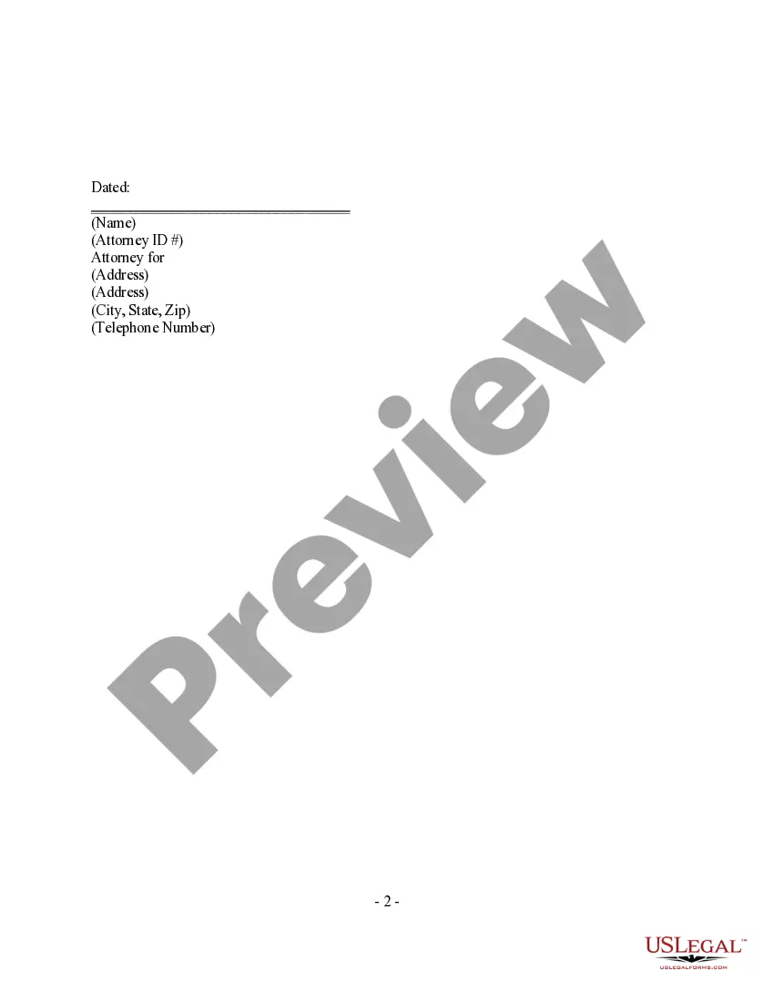 Preview Notice of Motion To Amend Judgment