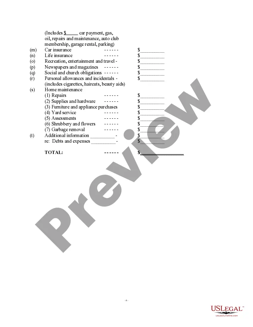 Preview Paternity Information Form - Client Interview Sheet