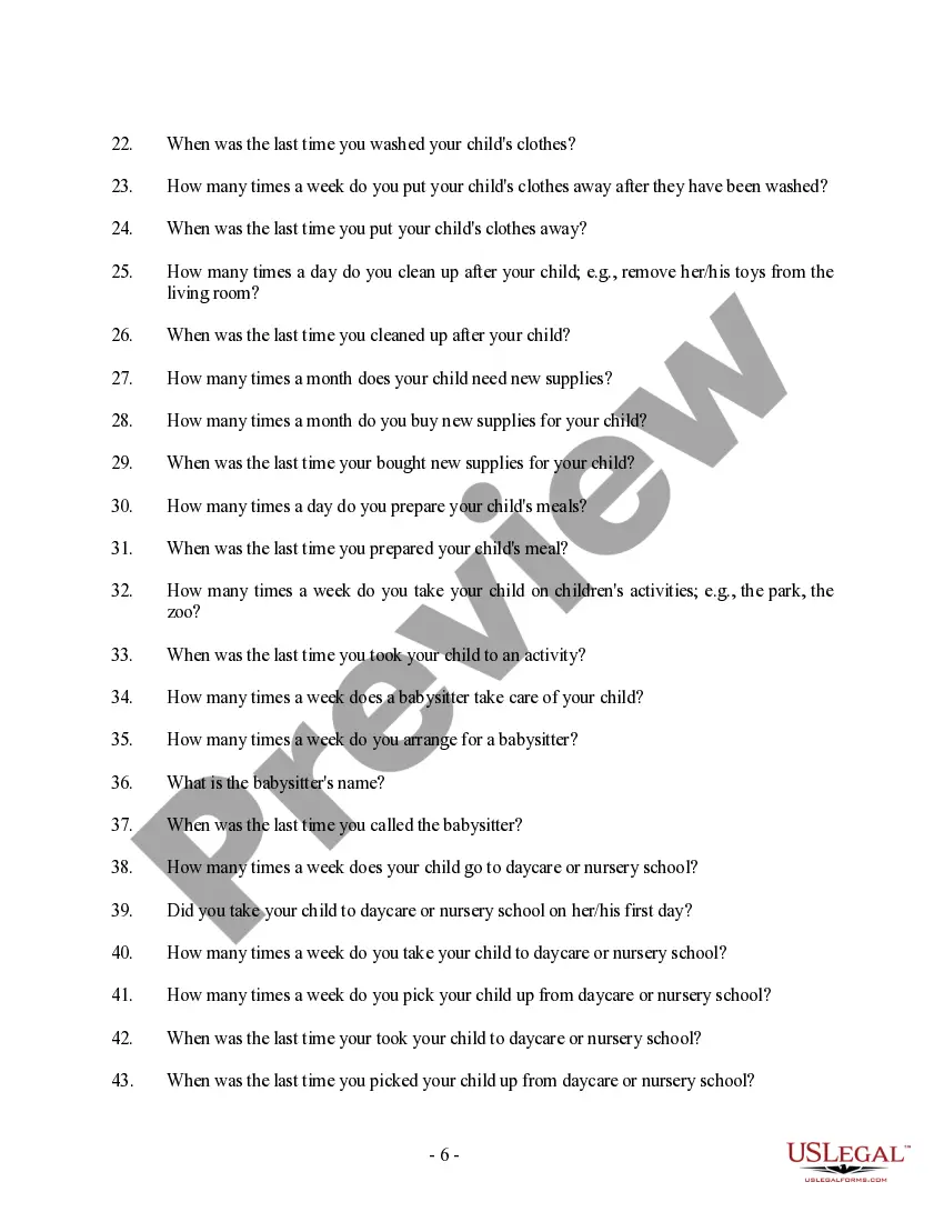 Get Sample Questions to Assist in Determination of who is Primary Caretaker of Child Preview Sample Questions to Assist in Determination of who is Primary Caretaker of Child