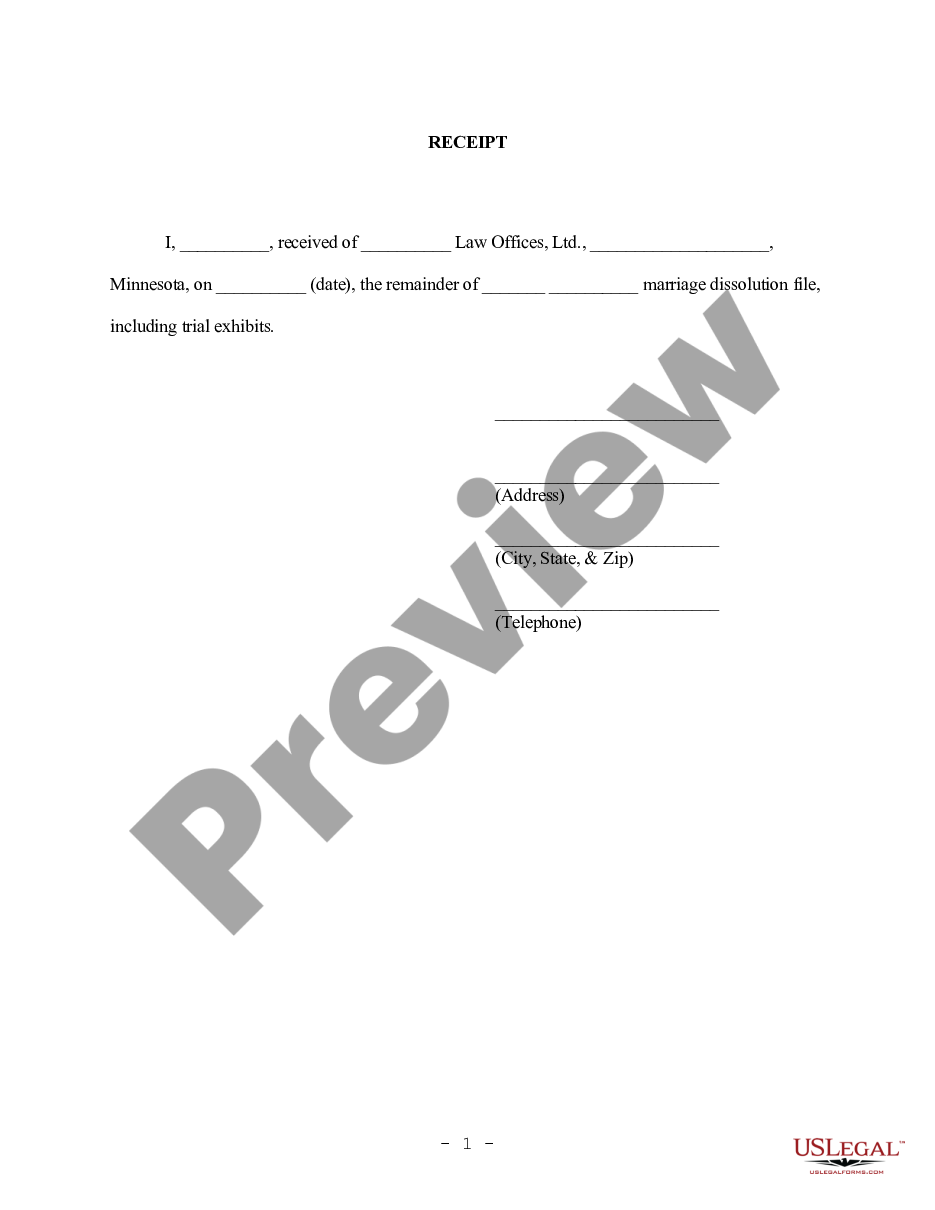 page 0 Acknowledgment of Receipt of Client Records preview