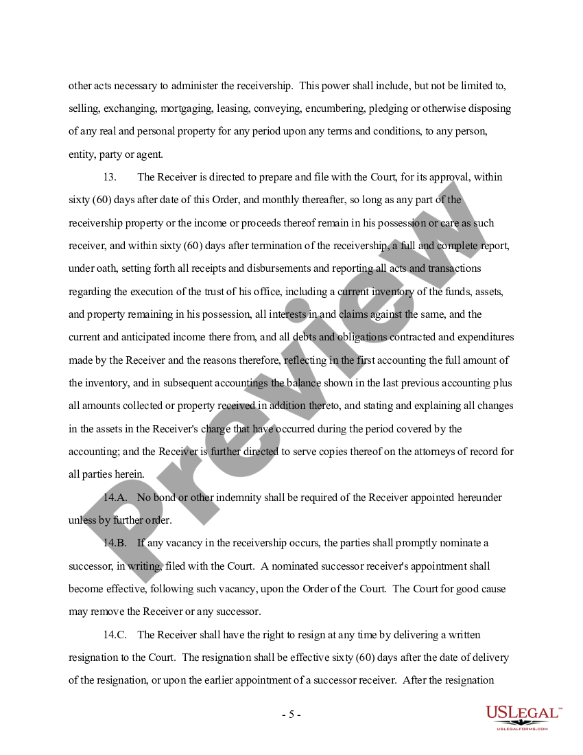 page 4 Stipulation and Order regarding Judgment and Appointment of Receiver preview