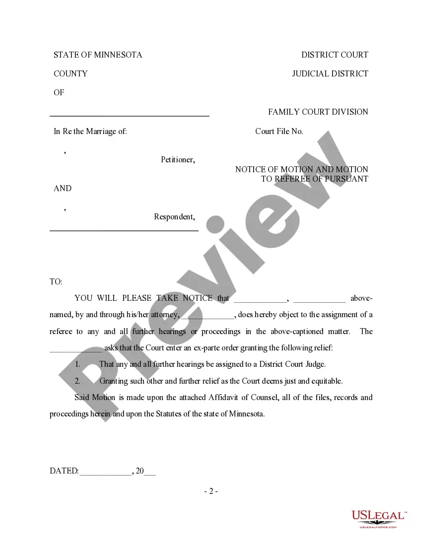 Preview Ex Parte Motion and Order Removing All Referees