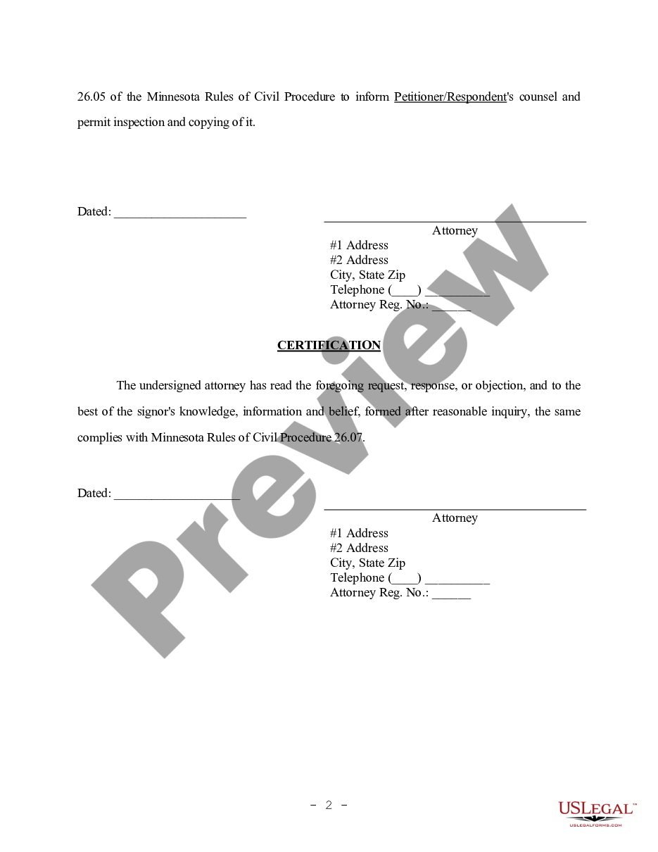 page 1 Discovery - Request for Inspection and Copying of Documents preview