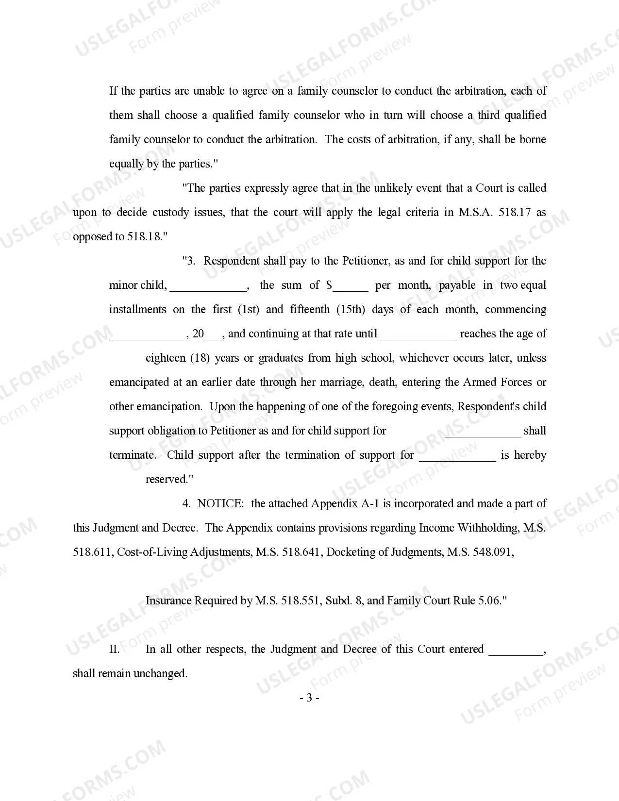 Preview Stipulation for Change of Custody and Order