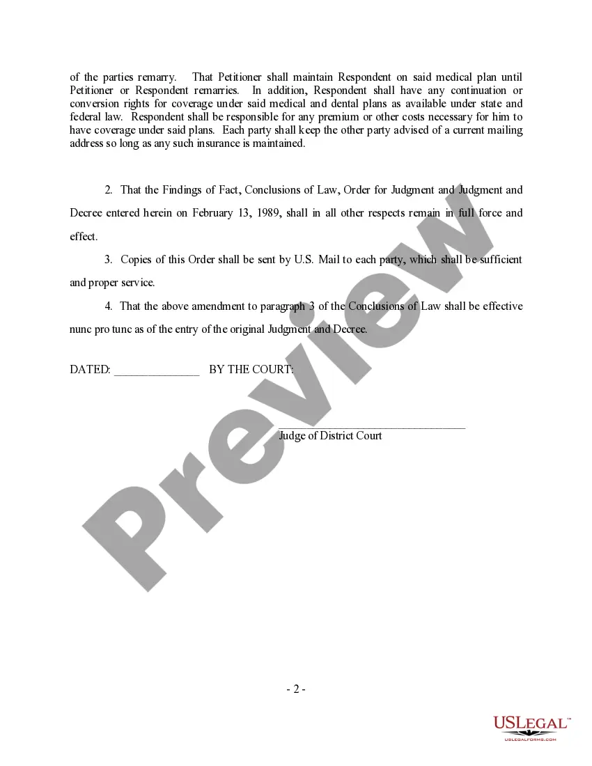 Get Stipulation and Order for Amendment Judgment and Decree Preview Stipulation and Order for Amendment Judgment and Decree