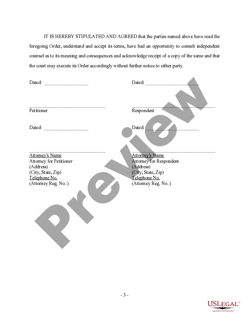 Get Stipulation and Order - Disagreement as to Custody and Assignment to County Court Services Preview Stipulation and Order - Disagreement as to Custody and Assignment to County Court Services