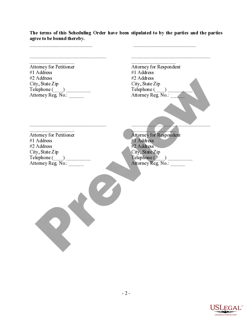 Get Stipulation and Scheduling Order Preview Stipulation and Scheduling Order