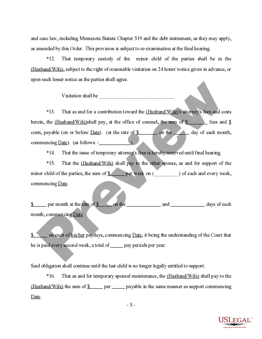Preview Stipulation and Order for Temporary Relief