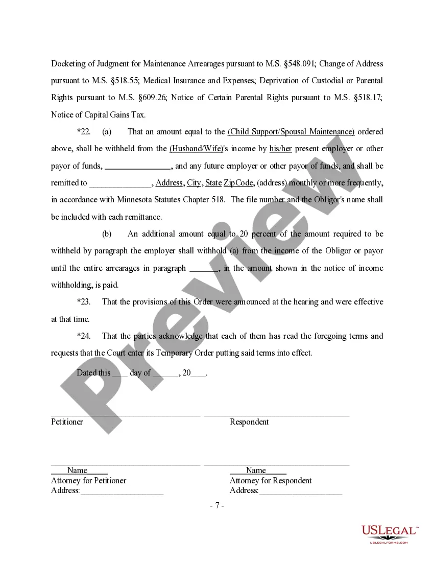 Preview Stipulation and Order for Temporary Relief