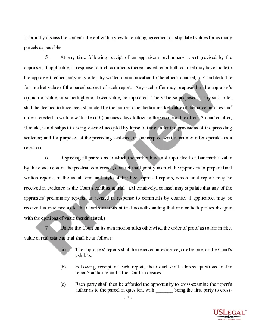 Get Stipulation as to Appraisals Preview Stipulation as to Appraisals