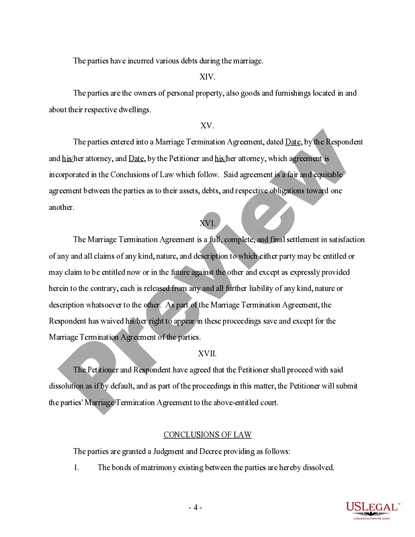 Get Findings of Fact, Conclusions of Law, Order for Judgment, Judgment and Decree - template Preview Findings of Fact, Conclusions of Law, Order for Judgment, Judgment and Decree - template
