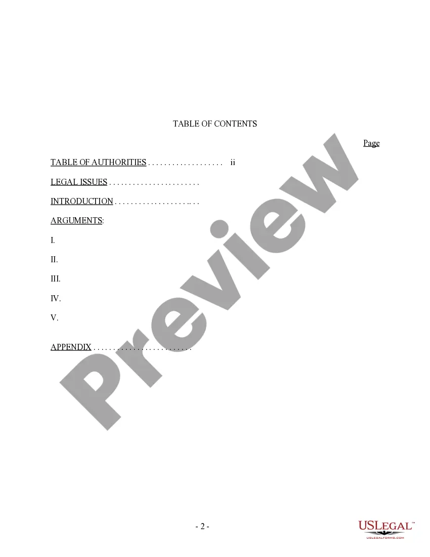 Preview Appellant's Reply Brief and Appendix - template