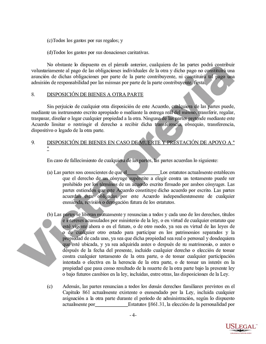 Preview Acuerdo de propiedad prenupcial