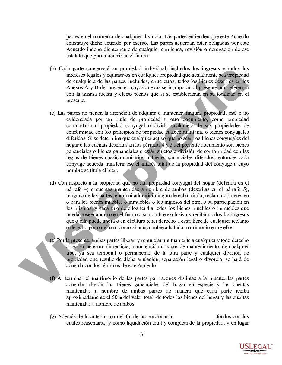 Preview Acuerdo de propiedad prenupcial