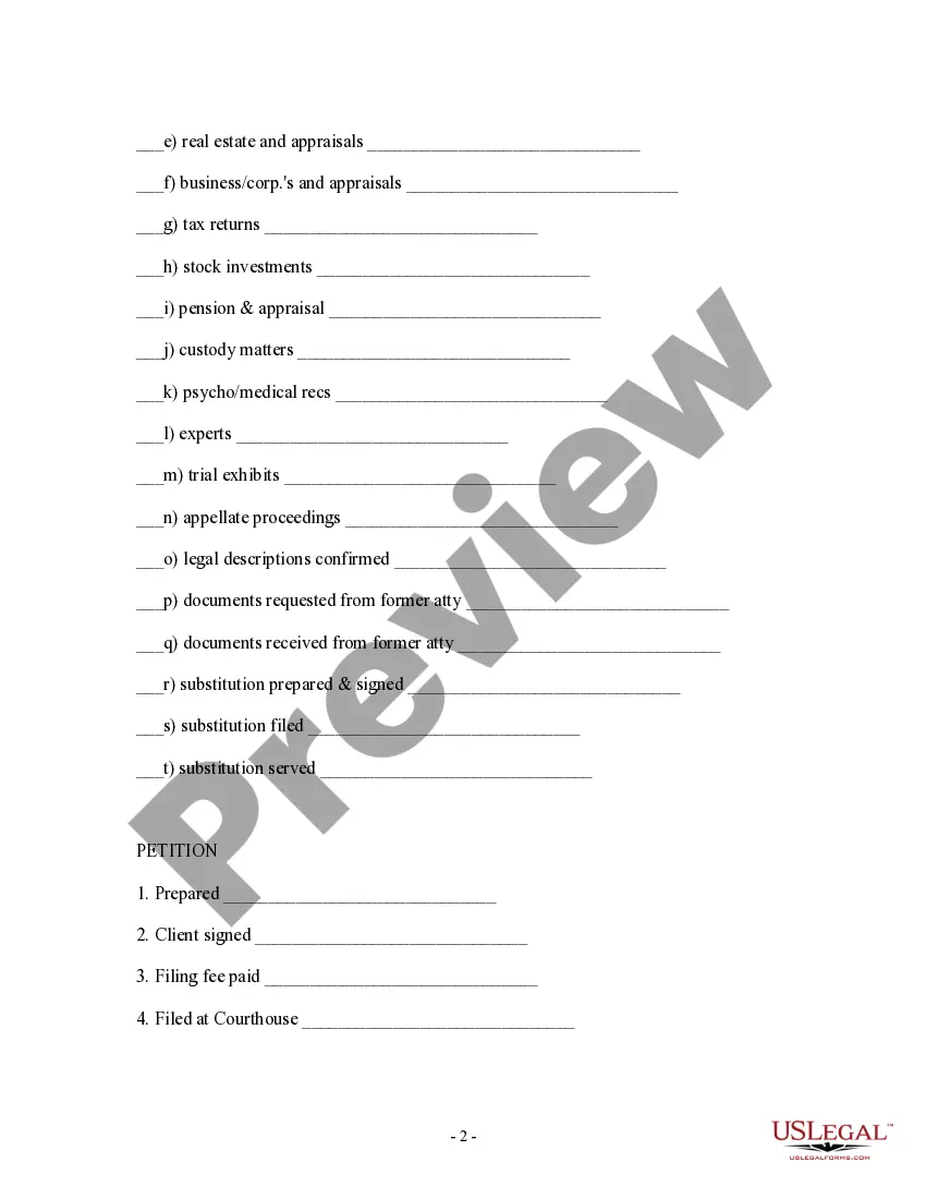 Get Partial checklist of tasks - steps for opening client file Preview Partial checklist of tasks - steps for opening client file
