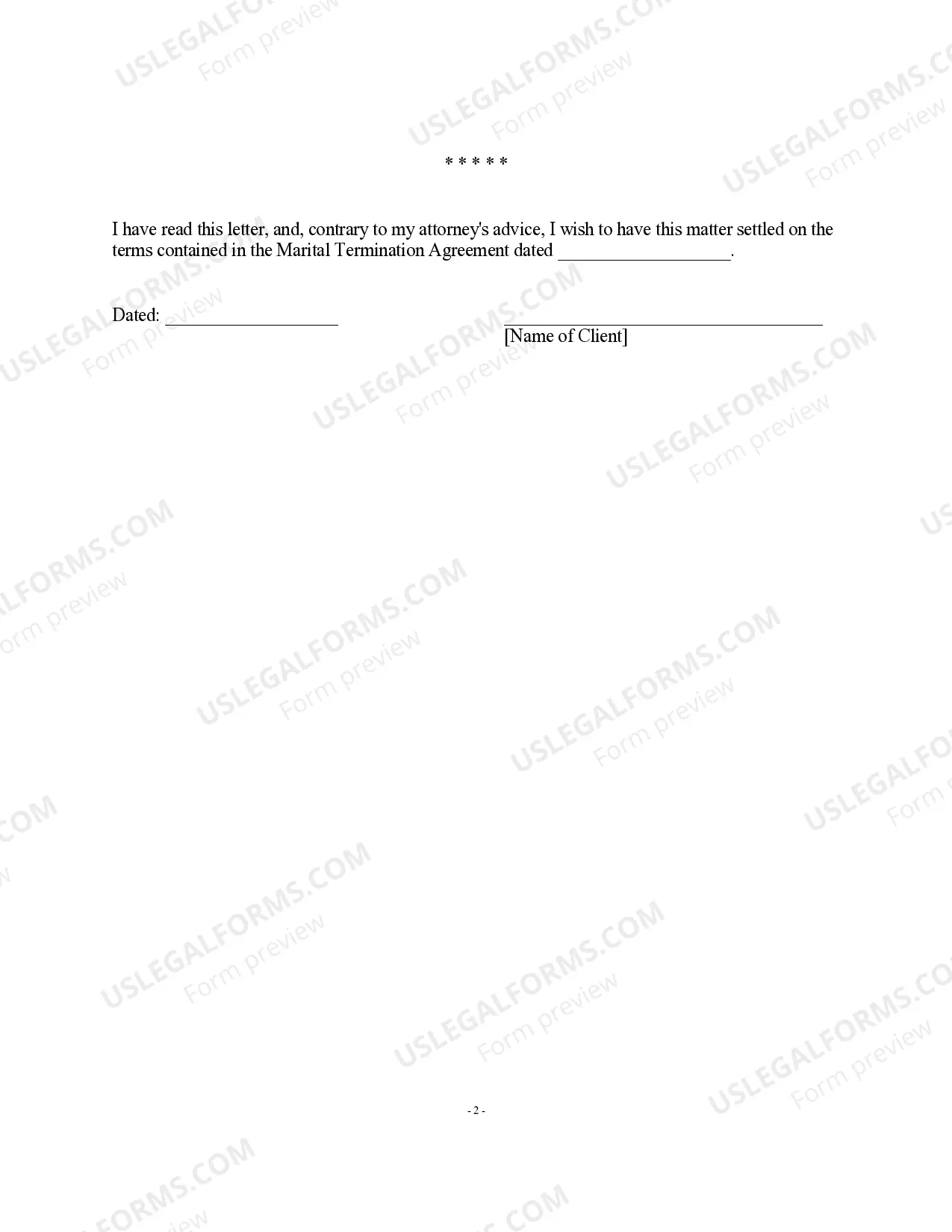 Preview Cover Letter - Attorney Disagreement with Client Demand to Settle - Release for Client's Signature