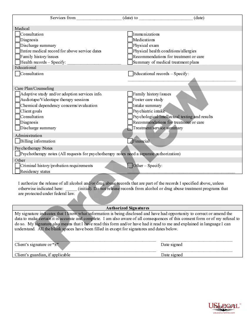 Get Authorization for Release of Information under HIPAA law Preview Authorization for Release of Information under HIPAA law