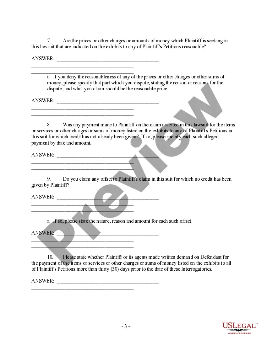 Preview Discovery - Pretrial Interrogatories to Individual Debtor