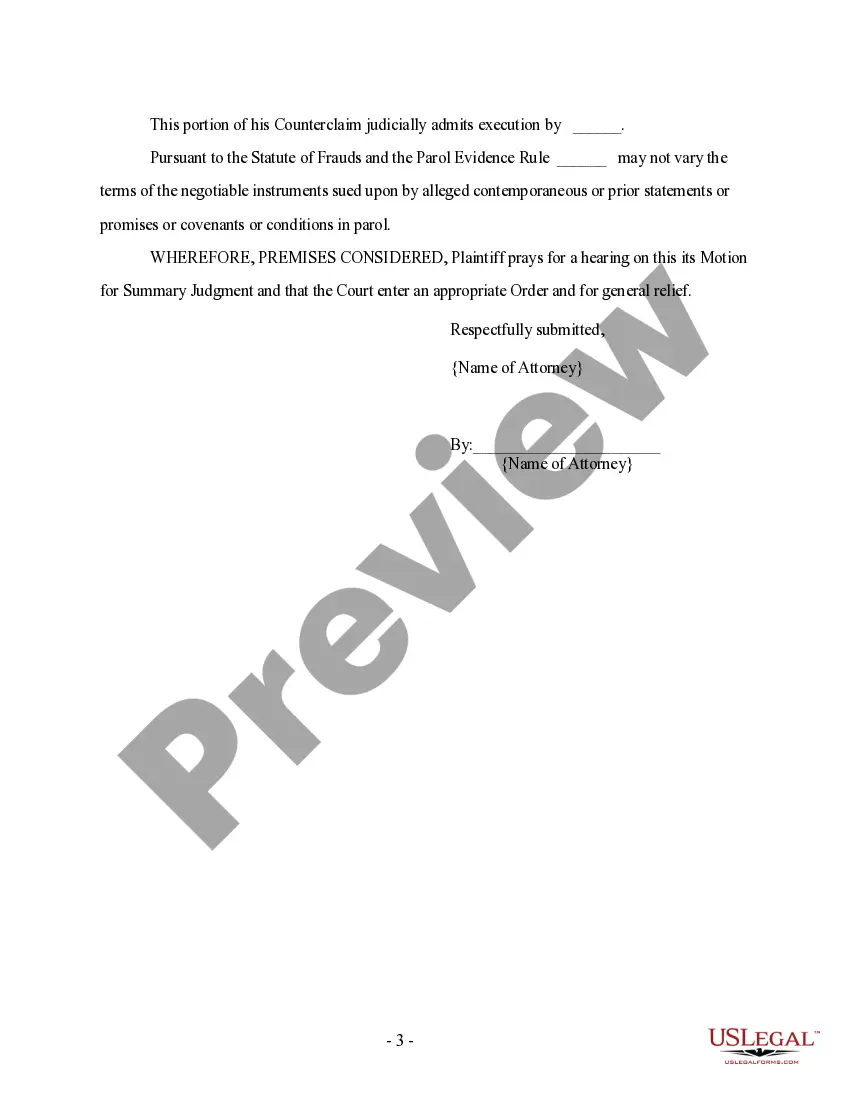 Get Plaintiff's Second Motion for Summary Judgment Preview Plaintiff's Second Motion for Summary Judgment